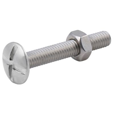 10 boulons poêlier inox A2 6 x 40 mm