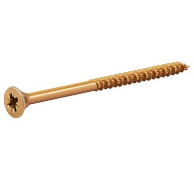 Vis à bois Turbodrive Premium pozidriv zinguée jaune 6x90 mm - 100 pièces