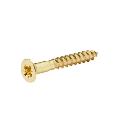 Vis à bois en laiton pozidriv 4x30 mm - 25 pièces