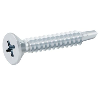 Diall - Vis zinguée autoperceuses à tête à collerette, 4,2x32 mm - 100 pièces