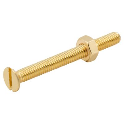 Diall - 10 vis à métaux tête fraisée en laiton 4 x 40 mm