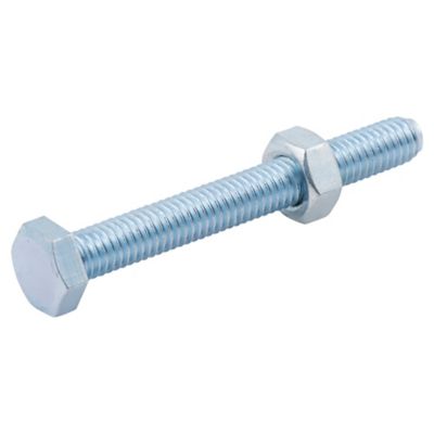 Diall - 10 boulons tête héxagonale zingué 6 x 50 mm