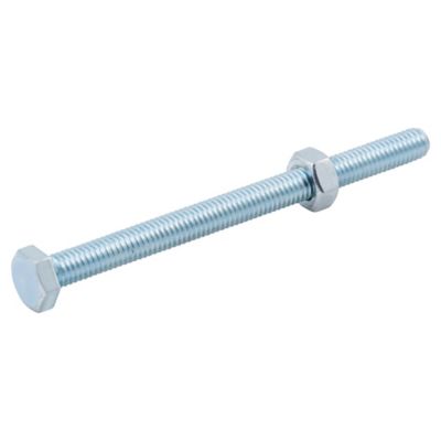Diall - 10 boulons tête héxagonale zingué 6 x 80 mm