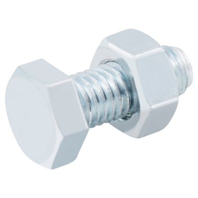 Diall - 10 boulons tête héxagonale zingué 8 x 20 mm