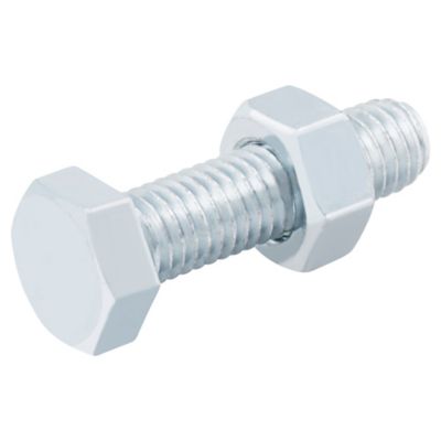 Diall - 10 boulons tête héxagonale zingué 8 x 30 mm