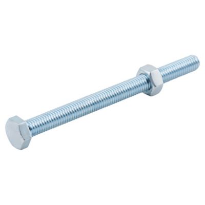 10 boulons tête héxagonale zingué 8 x 100 mm