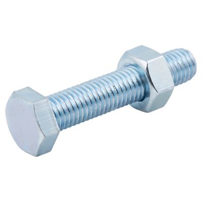 Diall - 10 boulons tête héxagonale zingué 12 x 60 mm