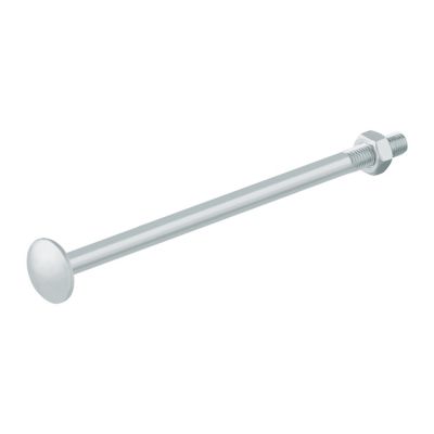 Diall - 10 boulons tête ronde collet carré 7 x 130 mm