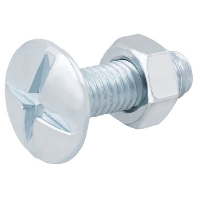 Diall - 10 boulons poêlier tête plate 5 x 16 mm
