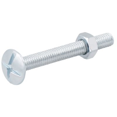 10 boulons poêlier tête plate 5 x 40 mm