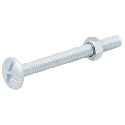 Diall - 10 boulons poêlier tête plate 5 x 50 mm