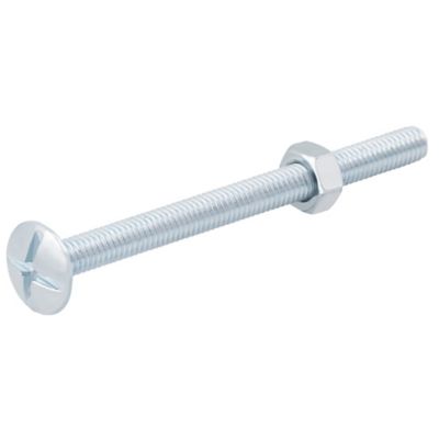 10 boulons poêlier tête plate 5 x 60 mm