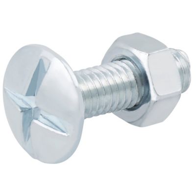 Diall - 10 boulons poêlier tête plate 6 x 20 mm