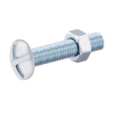 10 boulons poêlier tête plate 6 x 30 mm