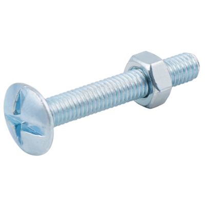 Diall - 10 boulons poêlier tête plate 6 x 40 mm