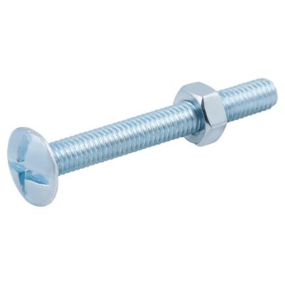Diall - 10 boulons poêlier tête plate 6 x 50 mm
