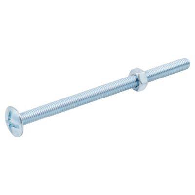 10 boulons poêlier tête plate 6 x 100 mm