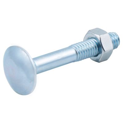 Diall - 10 boulons tête ronde collet carré 6 x 40 mm