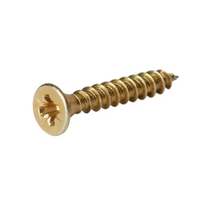 Diall - Vis à bois pozidriv tête fraisée zinguée jaune 3x20 mm - 100 pièces
