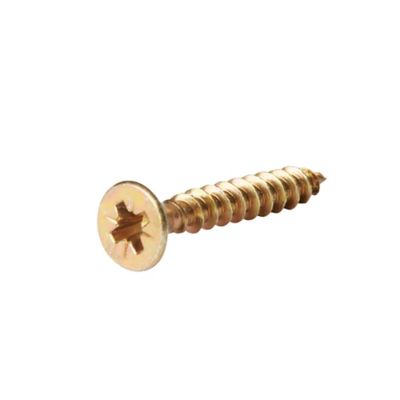 Diall - Vis à bois pozidriv tête fraisée zinguée jaune 4.5x30 mm - 100 pièces