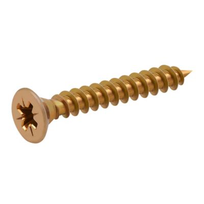 Diall - Vis à bois pozidriv tête fraisée zinguée jaune 5x40 mm - 100 pièces