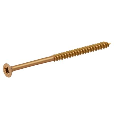 Diall - Vis à bois pozidriv tête fraisée zinguée jaune 4.5x80 mm - 100 pièces
