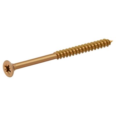 Diall - Vis à bois pozidriv tête fraisée zinguée jaune 6x80 mm - 100 pièces