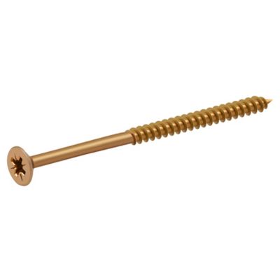 Diall - Vis à bois pozidriv tête fraisée zinguée jaune 6x90 mm - 100 pièces