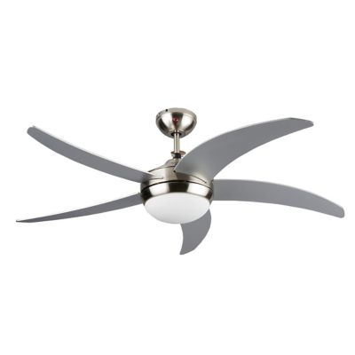 Ventilateur de plafond Colours Hanki chrome 2 x E14 ?132 cm