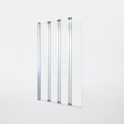 Pare-baignoire 4 panneaux en verre finition poli GoodHome