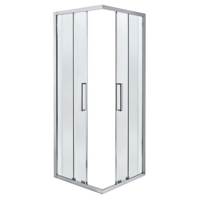 Porte de douche en angle Cooke & Lewis Zilia transparent 90 cm