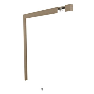 Système coulissant avec habillage pour porte en bois