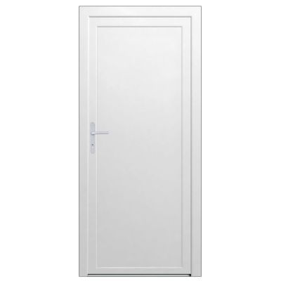 Porte de service pleine PVC 80 x h.205 cm poussant droit