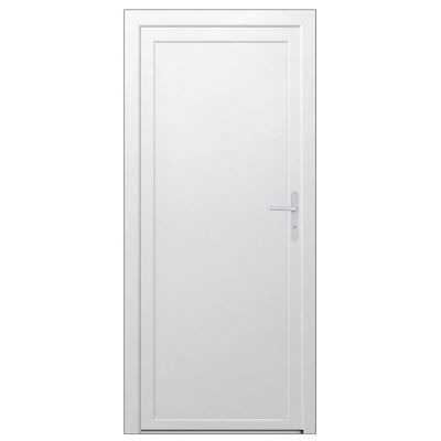 Porte de service pleine PVC 90 x h.205 cm poussant gauche