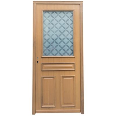 Porte D Entree Bois K2 215 X 90 Cm Poussant Droit Castorama