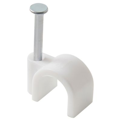 Diall - 25 cavaliers ronds en nylon Diall ø 8 à 9 mm blanc