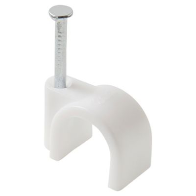 Diall - 25 cavaliers ronds en nylon ø 10 à 11 mm Diall blanc