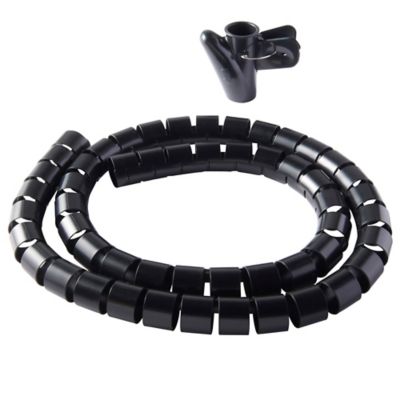 Diall - Gaine range-câbles en spirale Diall noir ø25 mm x 1,1m