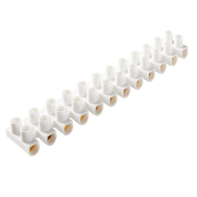 Diall - Barrette de connexion 12 X 2 entrées Diall 16 mm² / 30 A