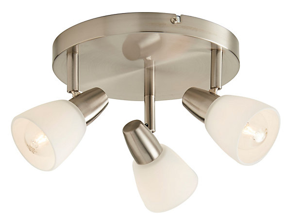 Plafonnier 3 spots Aphroditus métal chrome brossé GU10 3x50 W Plafonnier 3 spots Aphroditus métal chrome brossé GU10 3x50 W