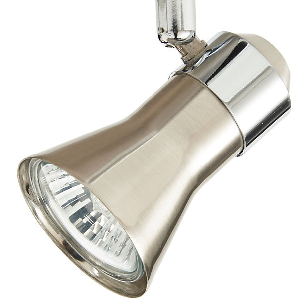 Plafonnier 3 spots Aphroditus métal chrome brossé GU10 3x50 W Plafonnier 3 spots Aphroditus métal chrome brossé GU10 3x50 W