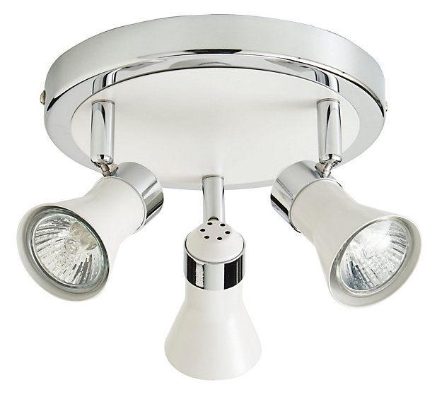 Plafonnier 3 spots Aphroditus métal chrome brossé GU10 3x50 W Plafonnier 3 spots Aphroditus métal chrome brossé GU10 3x50 W