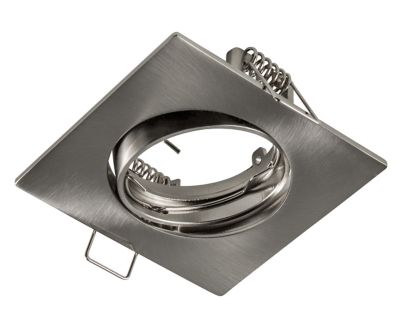 Support carré pour spot encastrable LED Colours Ares métal chromé brossé Ø8,5 cm