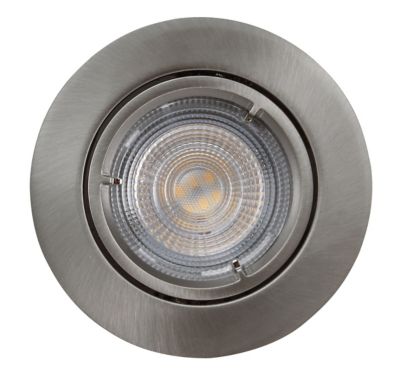 Spot encastrable Colours Caius IP20 chrome brossé Ø8,5 cm