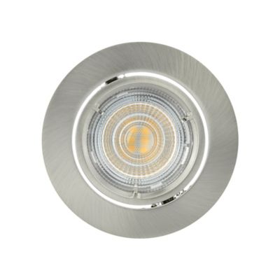 3 spots à encastrer Colours Caius IP20 chrome brossé Ø8,5 cm