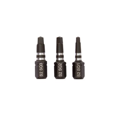 Embout de vissage torsion impact SQ1/2/3 25 mm Erbauer - 3 pièces