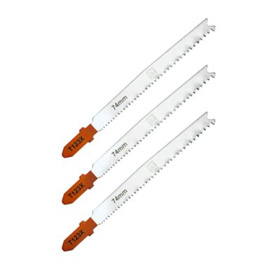3 lames de scie sauteuse T droite propre Métal fin L. 100 mm