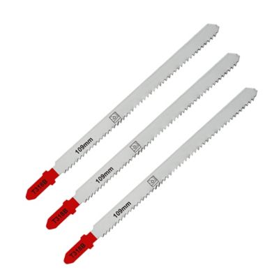 3 lames de scie sauteuse T droite propre Métal épais L.132mm
