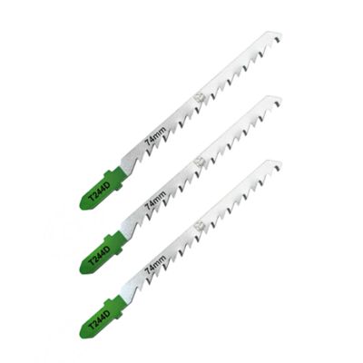 3 lames de scie sauteuse T courbe grossière Bois épais