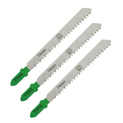 3 lames de scie sauteuse T droite grossière Bois tendre